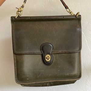 Vintage Olive Green Coach Bag